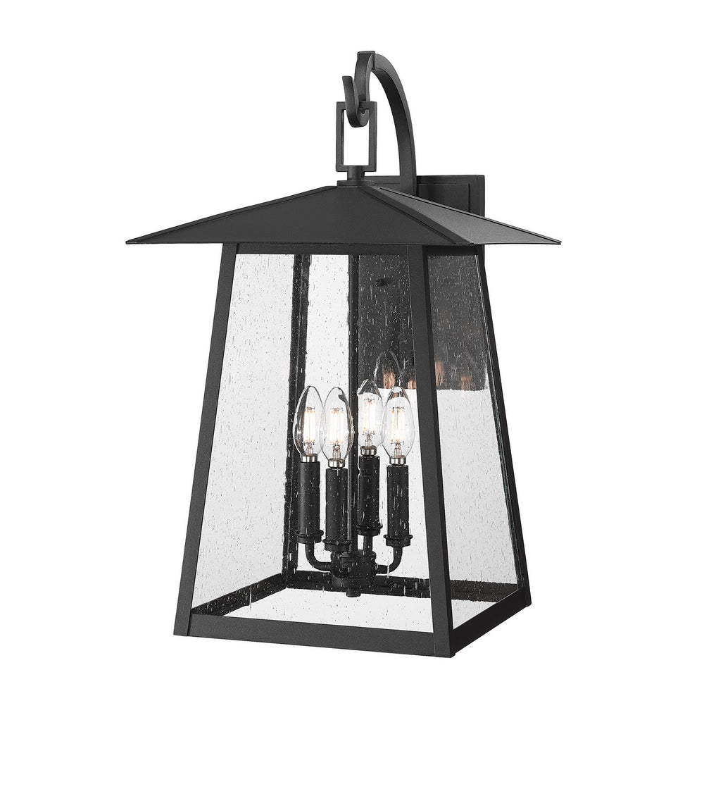 Z-Lite Canada - Four Light Outdoor Wall Light - Rainer - Black- Union Lighting Luminaires Decor