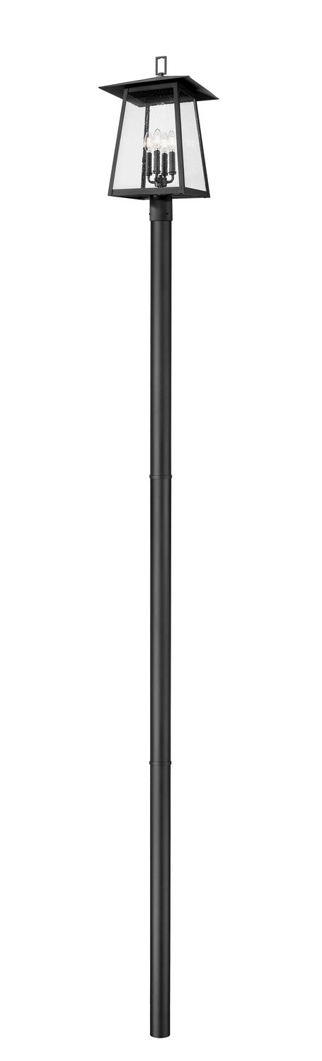 Z-Lite Canada - Four Light Outdoor Post Mounted Fixture - Rainer - Black- Union Lighting Luminaires Decor