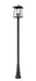 Z-Lite Canada - Four Light Outdoor Post Mounted Fixture - Rainer - Black- Union Lighting Luminaires Decor