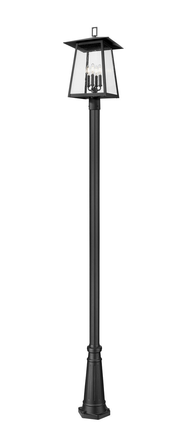 Z-Lite Canada - Four Light Outdoor Post Mounted Fixture - Rainer - Black- Union Lighting Luminaires Decor