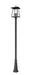 Z-Lite Canada - Four Light Outdoor Post Mounted Fixture - Rainer - Black- Union Lighting Luminaires Decor