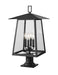 Z-Lite Canada - Four Light Outdoor Pier Mounted Fixture - Rainer - Black- Union Lighting Luminaires Decor