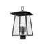 Z-Lite Canada - Four Light Outdoor Post Mount Fixture - Rainer - Black- Union Lighting Luminaires Decor