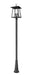 Z-Lite Canada - Five Light Outdoor Post Mounted Fixture - Rainer - Black- Union Lighting Luminaires Decor