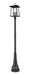 Z-Lite Canada - Five Light Outdoor Post Mounted Fixture - Rainer - Black- Union Lighting Luminaires Decor