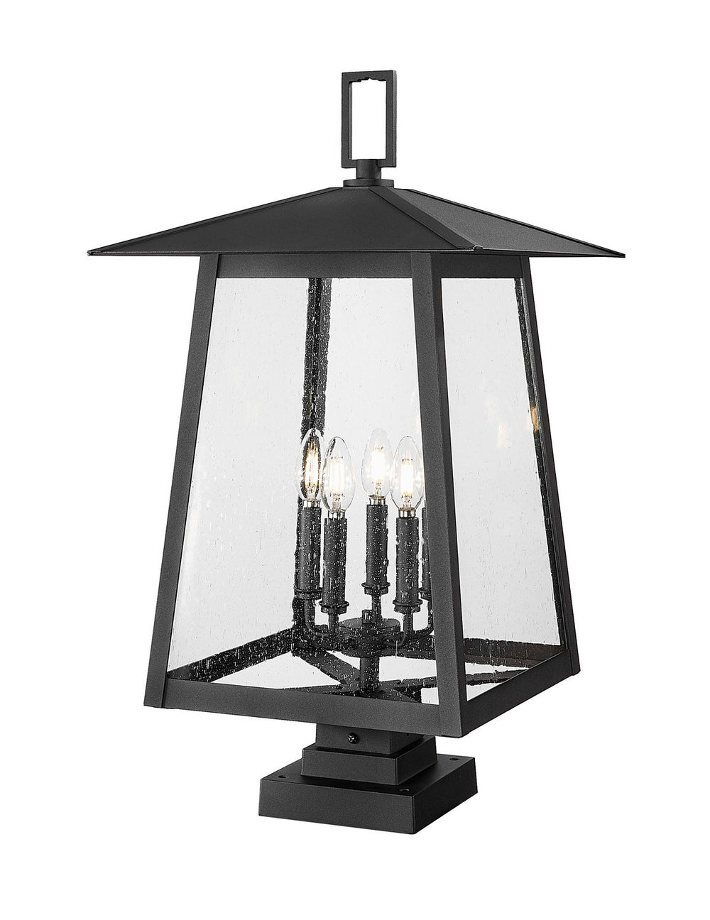 Z-Lite Canada - Five Light Outdoor Pier Mounted Fixture - Rainer - Black- Union Lighting Luminaires Decor