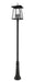 Z-Lite Canada - Six Light Outdoor Post Mounted Fixture - Rainer - Black- Union Lighting Luminaires Decor