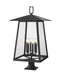 Z-Lite Canada - Six Light Outdoor Pier Mounted Fixture - Rainer - Black- Union Lighting Luminaires Decor
