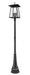 Z-Lite Canada - Six Light Outdoor Post Mounted Fixture - Rainer - Black- Union Lighting Luminaires Decor