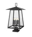 Z-Lite Canada - Six Light Outdoor Pier Mounted Fixture - Rainer - Black- Union Lighting Luminaires Decor