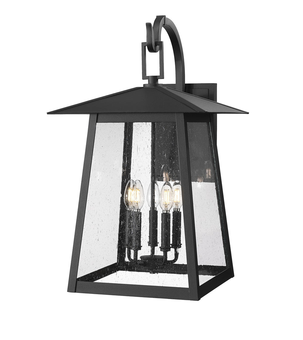 Z-Lite Canada - Five Light Outdoor Wall Light - Rainer - Black- Union Lighting Luminaires Decor