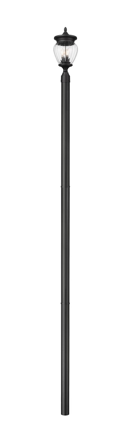 Z-Lite Canada - Three Light Outdoor Post Mounted Fixture - Davina - Black- Union Lighting Luminaires Decor