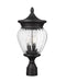 Z-Lite Canada - Three Light Outdoor Post Mount Fixture - Davina - Black- Union Lighting Luminaires Decor