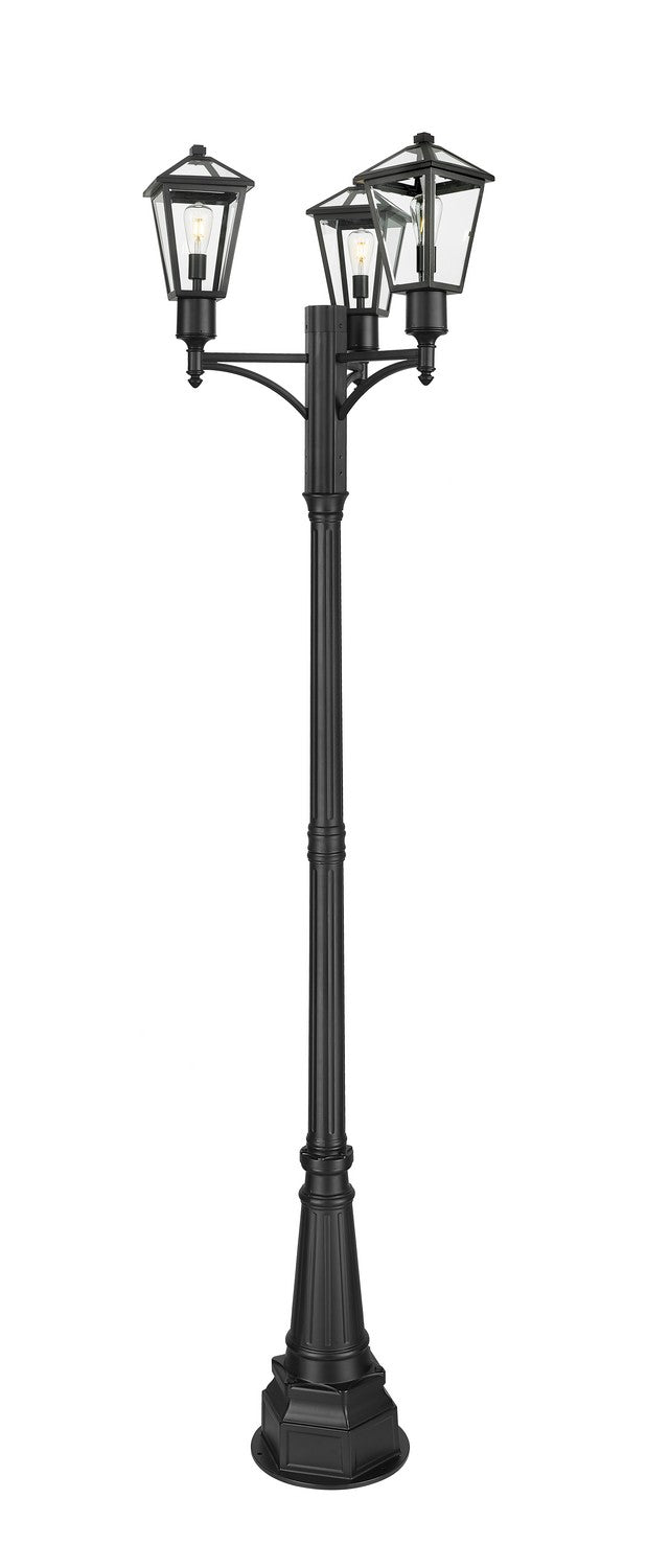 Z-Lite Canada - One Light Outdoor Post Mount Fixture - Talbot - Black- Union Lighting Luminaires Decor