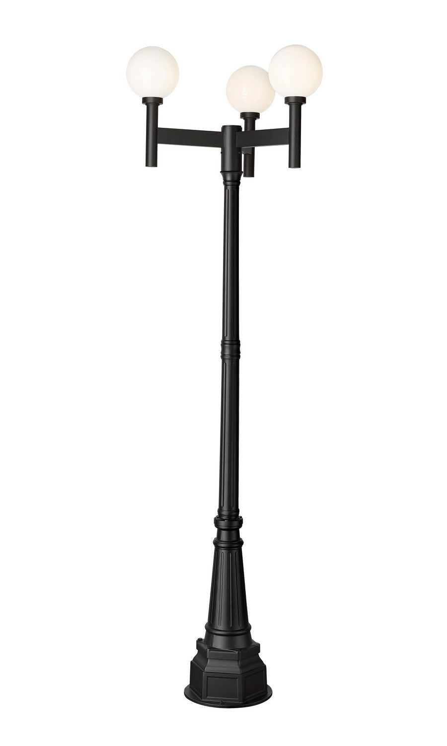 Z-Lite Canada - Three Light Outdoor Post Mount Fixture - Laurent - Black- Union Lighting Luminaires Decor