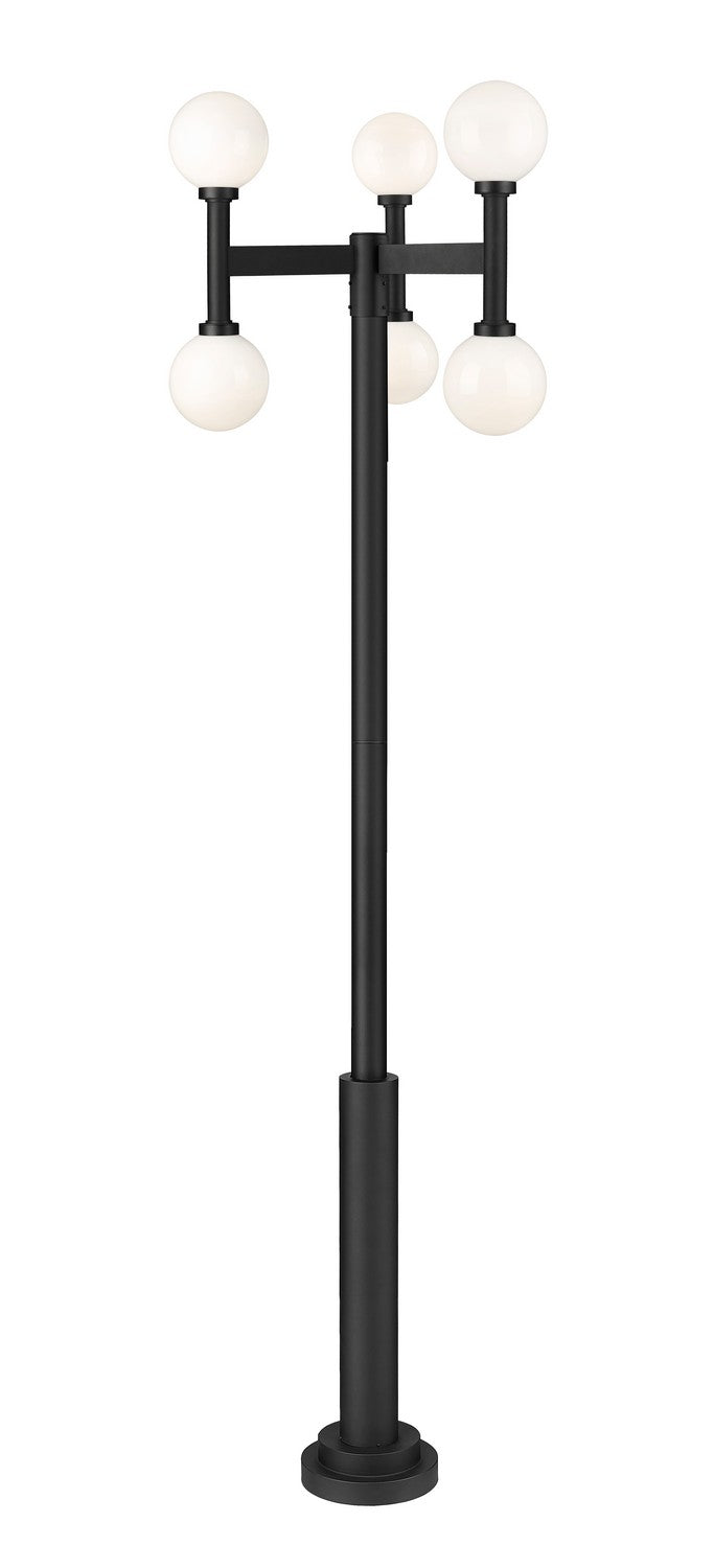 Z-Lite Canada - Six Light Outdoor Post Mount Fixture - Laurent - Black- Union Lighting Luminaires Decor