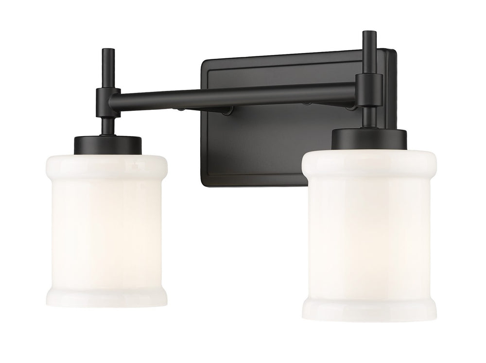 Z-Lite Canada - Two Light Vanity - Cadoc - Matte Black- Union Lighting Luminaires Decor