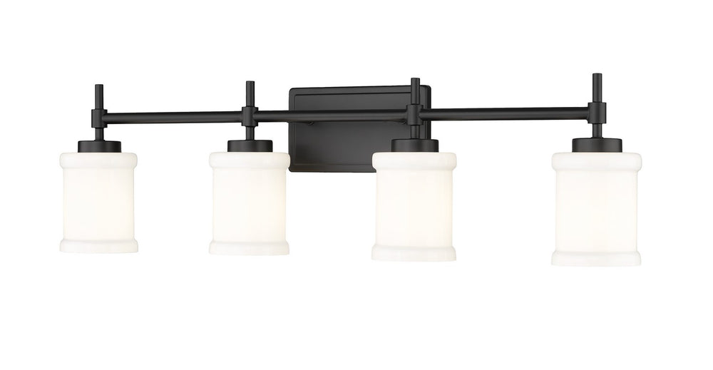 Z-Lite Canada - Four Light Vanity - Cadoc - Matte Black- Union Lighting Luminaires Decor