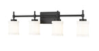 Z-Lite Canada - Four Light Vanity - Cadoc - Matte Black- Union Lighting Luminaires Decor