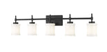 Z-Lite Canada - Five Light Vanity - Cadoc - Matte Black- Union Lighting Luminaires Decor