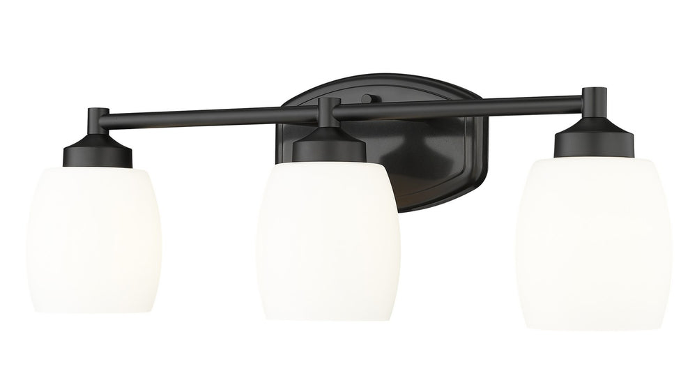 Z-Lite Canada - Three Light Vanity - Kendrick - Matte Black- Union Lighting Luminaires Decor