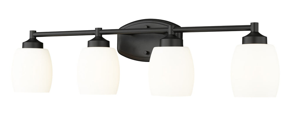 Z-Lite Canada - Four Light Vanity - Kendrick - Matte Black- Union Lighting Luminaires Decor