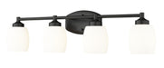 Z-Lite Canada - Four Light Vanity - Kendrick - Matte Black- Union Lighting Luminaires Decor
