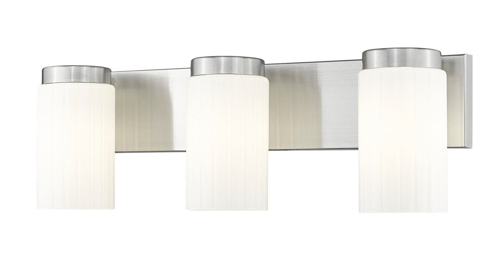 Z-Lite Canada - Three Light Vanity - Burk - Brushed Nickel- Union Lighting Luminaires Decor