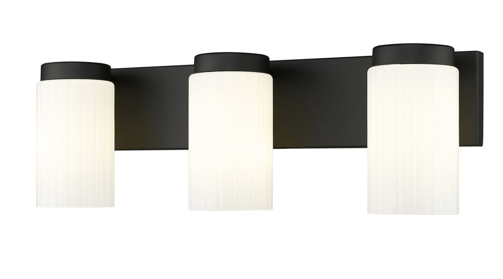 Z-Lite Canada - Three Light Vanity - Burk - Matte Black- Union Lighting Luminaires Decor