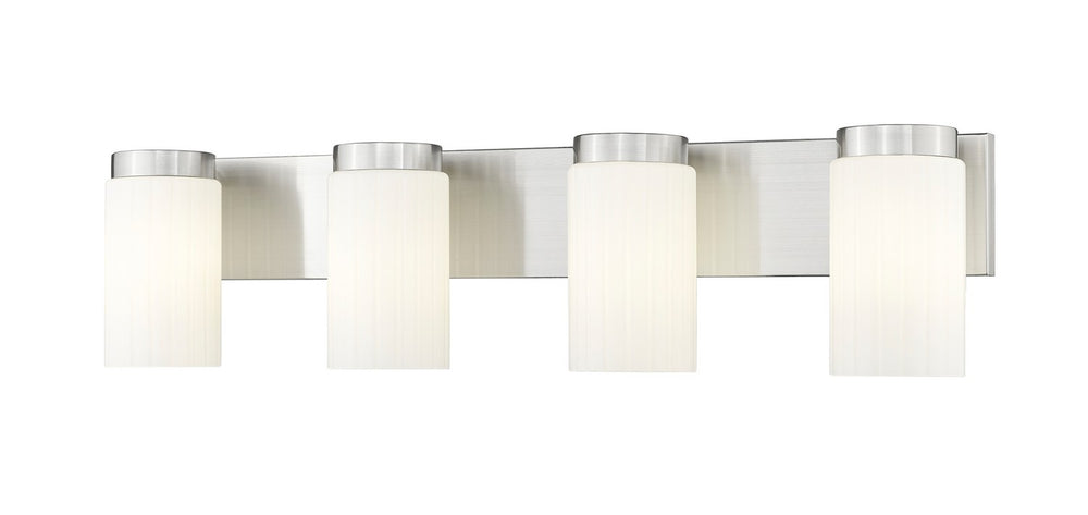 Z-Lite Canada - Four Light Vanity - Burk - Brushed Nickel- Union Lighting Luminaires Decor