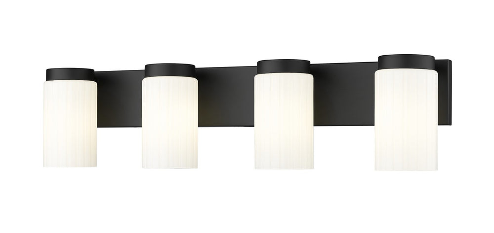 Z-Lite Canada - Four Light Vanity - Burk - Matte Black- Union Lighting Luminaires Decor