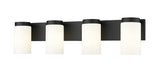 Z-Lite Canada - Four Light Vanity - Burk - Matte Black- Union Lighting Luminaires Decor