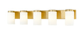 Z-Lite Canada - Five Light Vanity - Burk - Luxe Gold- Union Lighting Luminaires Decor