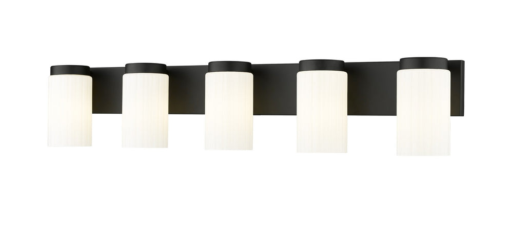 Z-Lite Canada - Five Light Vanity - Burk - Matte Black- Union Lighting Luminaires Decor