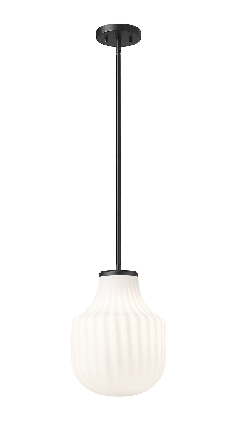 Z-Lite Canada - One Light Pendant - Newbury - Matte Black- Union Lighting Luminaires Decor