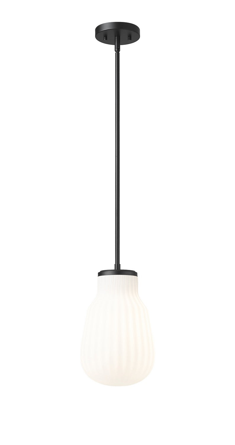 Z-Lite Canada - One Light Pendant - Newbury - Matte Black- Union Lighting Luminaires Decor