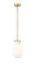 Z-Lite Canada - One Light Pendant - Newbury - Modern Gold- Union Lighting Luminaires Decor