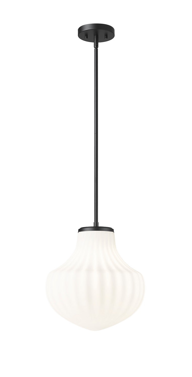 Z-Lite Canada - One Light Pendant - Newbury - Matte Black- Union Lighting Luminaires Decor