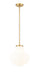 Z-Lite Canada - One Light Pendant - Newbury - Modern Gold- Union Lighting Luminaires Decor