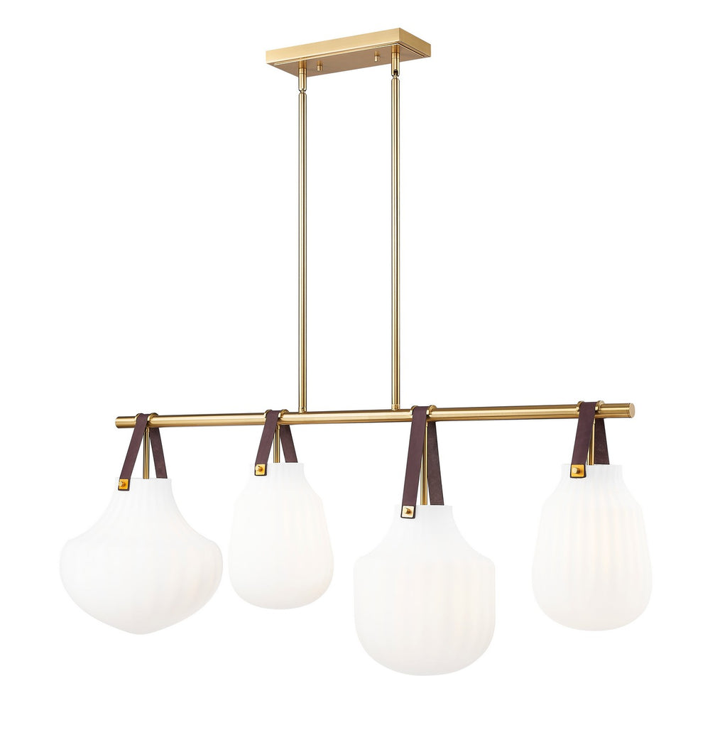 Z-Lite Canada - Four Light Pendant - Newbury - Modern Gold- Union Lighting Luminaires Decor