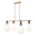 Z-Lite Canada - Four Light Pendant - Newbury - Modern Gold- Union Lighting Luminaires Decor