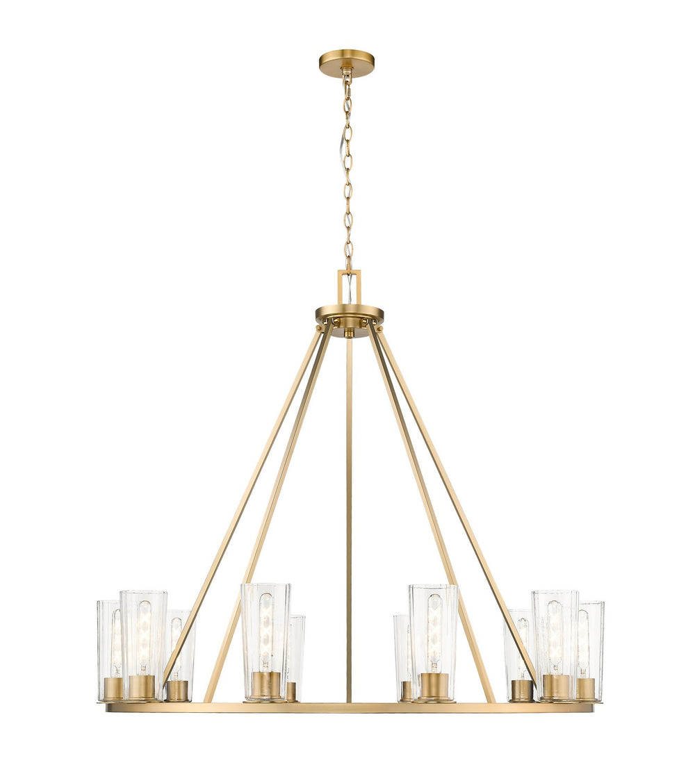 Z-Lite Canada - Ten Light Chandelier - Titus - Modern Gold- Union Lighting Luminaires Decor