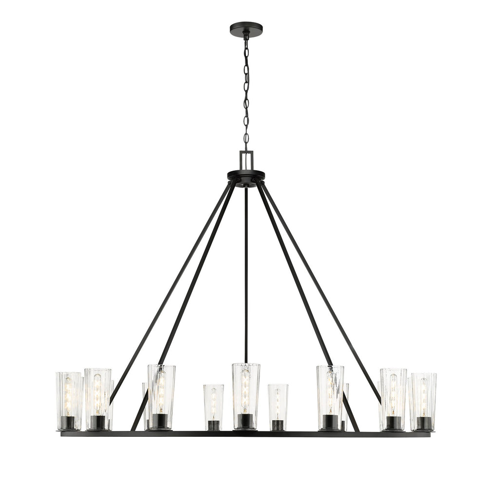 Z-Lite Canada - 15 Light Chandelier - Titus - Matte Black- Union Lighting Luminaires Decor