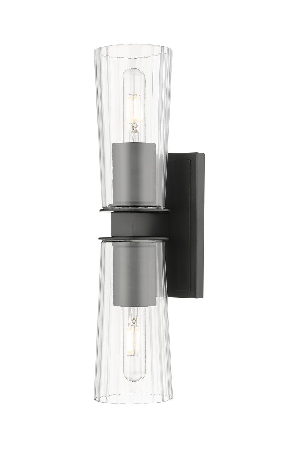 Z-Lite Canada - Two Light Wall Sconce - Titus - Matte Black- Union Lighting Luminaires Decor