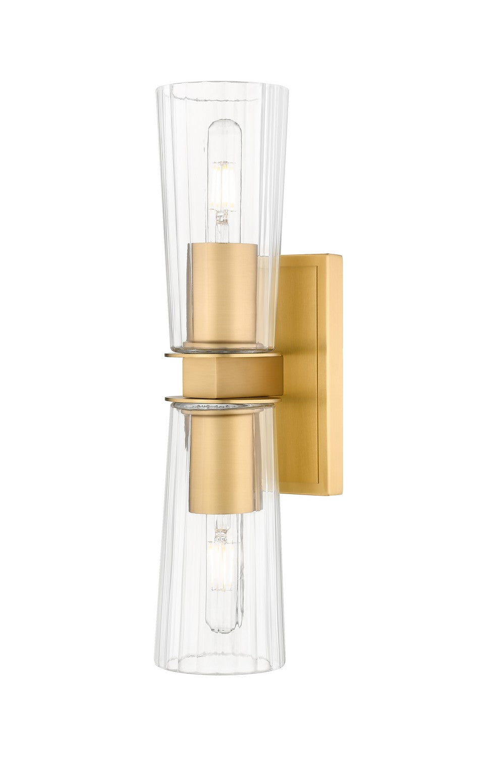 Z-Lite Canada - Two Light Wall Sconce - Titus - Modern Gold- Union Lighting Luminaires Decor