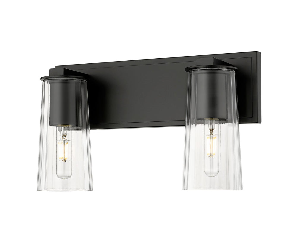 Z-Lite Canada - Two Light Vanity - Titus - Matte Black- Union Lighting Luminaires Decor