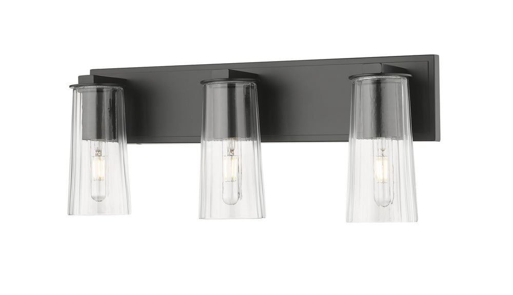Z-Lite Canada - Three Light Vanity - Titus - Matte Black- Union Lighting Luminaires Decor