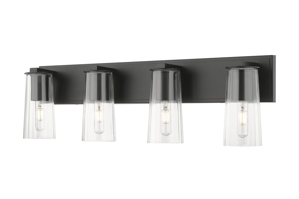 Z-Lite Canada - Four Light Vanity - Titus - Matte Black- Union Lighting Luminaires Decor