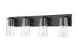 Z-Lite Canada - Four Light Vanity - Titus - Matte Black- Union Lighting Luminaires Decor
