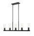 Z-Lite Canada - Five Light Linear Chandelier - Titus - Matte Black- Union Lighting Luminaires Decor